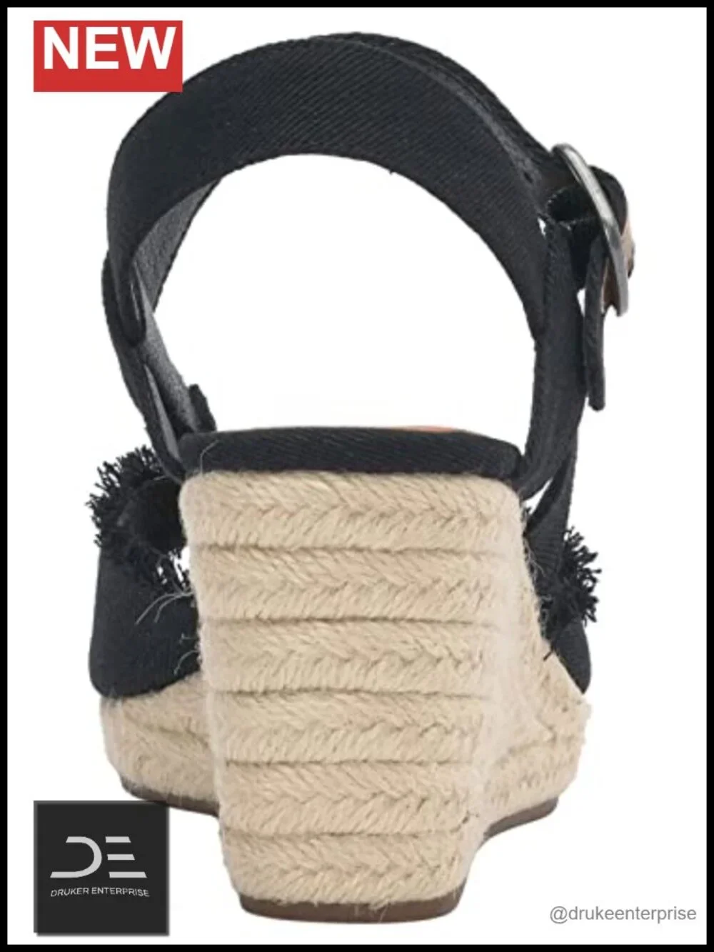 Espadrille Wedge Sandals Open Toe Ankle Strap Textile
